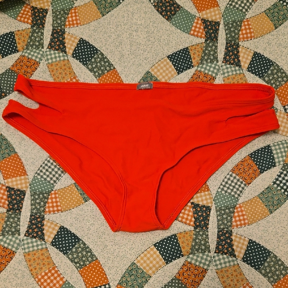 Aerie red cutout swim bikini bottom